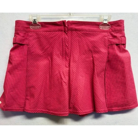 Nike Dri Fit Tennis Shorts Skirt Skort Pink Pinstripe Size 6 - Picture 1 of 8